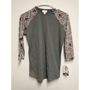 MINNIE MOUSE Disney  LuLaRoe Randy Baseball  Tee T-shirt Grey XXS NWT